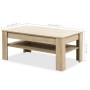 Mesa de centro madera de ingeniería roble 110x65x48 cm de , Mesas de centro - Ref: Foro24-244860, Precio: 159,26 €, Descuento...