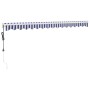 Toldo retráctil automático azul y blanco 4,5x3 m de , Toldos - Ref: Foro24-3154474, Precio: 401,77 €, Descuento: %