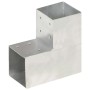 Conectores de postes en L 4 uds metal galvanizado 101x101 mm de , Postes de cerca - Ref: Foro24-145478, Precio: 67,49 €, Desc...