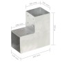 Conectores de postes en L 4 uds metal galvanizado 101x101 mm de , Postes de cerca - Ref: Foro24-145478, Precio: 67,49 €, Desc...