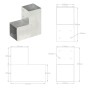 Conectores de postes en L 4 uds metal galvanizado 101x101 mm de , Postes de cerca - Ref: Foro24-145478, Precio: 67,49 €, Desc...