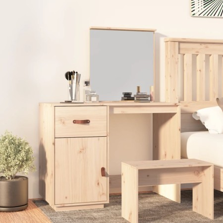 Mesa tocador de madera maciza de pino 95x50x134 cm de , Tocadores para dormitorios - Ref: Foro24-820087, Precio: 118,43 €, De...