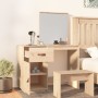 Mesa tocador de madera maciza de pino 95x50x134 cm de , Tocadores para dormitorios - Ref: Foro24-820087, Precio: 118,43 €, De...