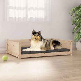 Cama para perros madera maciza de pino 95,5x65,5x28 cm de , Camas para perros - Ref: Foro24-821457, Precio: 76,92 €, Descuent...