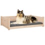 Cama para perros madera maciza de pino 95,5x65,5x28 cm de , Camas para perros - Ref: Foro24-821457, Precio: 76,92 €, Descuent...