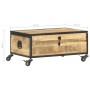 Mesa de centro de madera maciza de mango 70x50x33 cm de , Mesas de centro - Ref: Foro24-286378, Precio: 219,89 €, Descuento: ...
