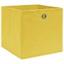 Cajas de almacenaje 4 uds tela no tejida amarillo 28x28x28 cm de , Cestas para almacenaje - Ref: Foro24-325223, Precio: 20,51...