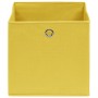 Cajas de almacenaje 4 uds tela no tejida amarillo 28x28x28 cm de , Cestas para almacenaje - Ref: Foro24-325223, Precio: 20,51...