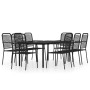 Juego de comedor de jardín 9 piezas negro de , Conjuntos de jardín - Ref: Foro24-3099142, Precio: 608,82 €, Descuento: %