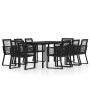 Juego de comedor de jardín 9 piezas negro de , Conjuntos de jardín - Ref: Foro24-3099154, Precio: 871,79 €, Descuento: -5%%