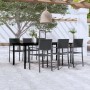 Juego de comedor para jardín 7 piezas negro de , Conjuntos de jardín - Ref: Foro24-3099267, Precio: 530,89 €, Descuento: %