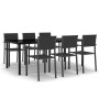 Juego de comedor para jardín 7 piezas negro de , Conjuntos de jardín - Ref: Foro24-3099267, Precio: 530,89 €, Descuento: %