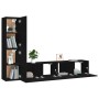 Set de muebles para TV 4 piezas madera contrachapada negro de , Muebles TV - Ref: Foro24-3114311, Precio: 144,39 €, Descuento...