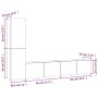 Set de muebles para TV 4 piezas madera contrachapada negro de , Muebles TV - Ref: Foro24-3114311, Precio: 144,39 €, Descuento...