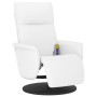Sillón reclinable masaje con reposapiés cuero sintético blanco de , Sillones - Ref: Foro24-356558, Precio: 204,08 €, Descuent...
