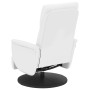 Sillón reclinable masaje con reposapiés cuero sintético blanco de , Sillones - Ref: Foro24-356558, Precio: 204,08 €, Descuent...