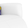 Sillón reclinable masaje con reposapiés cuero sintético blanco de , Sillones - Ref: Foro24-356558, Precio: 204,08 €, Descuent...