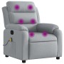 Sillón reclinable de masaje de tela gris claro de , Sillones - Ref: Foro24-373474, Precio: 219,64 €, Descuento: %