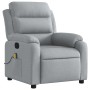 Sillón reclinable de masaje de tela gris claro de , Sillones - Ref: Foro24-373474, Precio: 219,64 €, Descuento: %