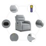 Sillón reclinable de masaje de tela gris claro de , Sillones - Ref: Foro24-373474, Precio: 219,64 €, Descuento: %