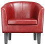 Sillón cuero sintético rojo tinto de , Sillones - Ref: Foro24-356489, Precio: 175,86 €, Descuento: %