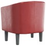 Sillón cuero sintético rojo tinto de , Sillones - Ref: Foro24-356489, Precio: 175,86 €, Descuento: %