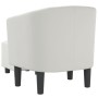 Sillón con taburete cuero sintético blanco de , Sillones - Ref: Foro24-356494, Precio: 163,62 €, Descuento: -5%%