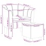 Sillón con taburete cuero sintético blanco de , Sillones - Ref: Foro24-356494, Precio: 163,62 €, Descuento: -5%%
