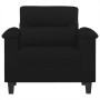 Sillón de tela de microfibra negro 60 cm de , Sofás - Ref: Foro24-359552, Precio: 178,60 €, Descuento: -5%%