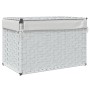 Cesto ropa sucia con tapa ratán sintético blanco 55,5x35x34 cm de , Cestas para ropa - Ref: Foro24-372053, Precio: 62,68 €, D...