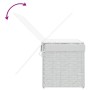 Cesto ropa sucia con tapa ratán sintético blanco 55,5x35x34 cm de , Cestas para ropa - Ref: Foro24-372053, Precio: 62,68 €, D...