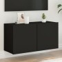 Mueble para TV de pared negro 80x30x41 cm de , Muebles TV - Ref: Foro24-836954, Precio: 52,82 €, Descuento: -5%%