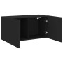 Mueble para TV de pared negro 80x30x41 cm de , Muebles TV - Ref: Foro24-836954, Precio: 52,82 €, Descuento: -5%%