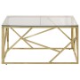 Mesa de centro dorada acero inoxidable y vidrio templado de , Mesas de centro - Ref: Foro24-349946, Precio: 205,29 €, Descuen...