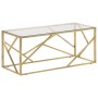 Mesa de centro dorada acero inoxidable y vidrio templado de , Mesas de centro - Ref: Foro24-349938, Precio: 187,80 €, Descuen...