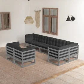 Muebles de jardín 8 pzas y cojines madera maciza pino de vidaXL, Conjuntos de jardín - Ref: Foro24-3076706, Precio: 732,87 €,...