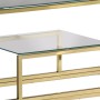 Mesa consola acero inoxidable dorado y vidrio templado de , Mesas consola - Ref: Foro24-350002, Precio: 220,70 €, Descuento: ...