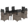 Set comedor jardín 7 pzas y cojines ratán sintético gris de , Conjuntos de jardín - Ref: Foro24-3212799, Precio: 949,63 €, De...