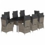 Set comedor jardín 9 pzas y cojines ratán sintético gris de , Conjuntos de jardín - Ref: Foro24-3213232, Precio: 1,00 €, Desc...