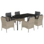 Set comedor jardín 7 pzas y cojines ratán sintético gris claro de , Conjuntos de jardín - Ref: Foro24-3212002, Precio: 826,71...