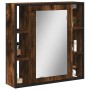 Armario con espejo baño madera roble ahumado 60x16x60 cm de , Tocadores de baño - Ref: Foro24-842428, Precio: 79,65 €, Descue...
