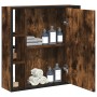 Armario con espejo baño madera roble ahumado 60x16x60 cm de , Tocadores de baño - Ref: Foro24-842428, Precio: 79,65 €, Descue...