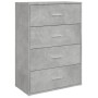 Aparador de madera de ingeniería gris hormigón 60x31x84 cm de , Aparadores - Ref: Foro24-840502, Precio: 91,91 €, Descuento: %