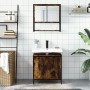 Set de muebles baño 2 pzas madera contrachapada roble ahumado de , Muebles de baño - Ref: Foro24-3214662, Precio: 119,52 €, D...