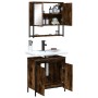Set de muebles baño 2 pzas madera contrachapada roble ahumado de , Muebles de baño - Ref: Foro24-3214662, Precio: 119,52 €, D...