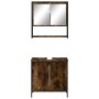 Set de muebles baño 2 pzas madera contrachapada roble ahumado de , Muebles de baño - Ref: Foro24-3214662, Precio: 119,52 €, D...