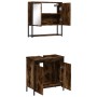 Set de muebles baño 2 pzas madera contrachapada roble ahumado de , Muebles de baño - Ref: Foro24-3214662, Precio: 119,52 €, D...