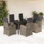 Set comedor jardín 7 pzas y cojines ratán sintético gris de , Conjuntos de jardín - Ref: Foro24-3212367, Precio: 900,12 €, De...