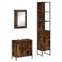 Set de muebles baño 3 pzas madera contrachapada roble ahumado de , Muebles de baño - Ref: Foro24-3214802, Precio: 175,40 €, D...