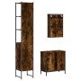 Set de muebles baño 3 pzas madera contrachapada roble ahumado de , Muebles de baño - Ref: Foro24-3214802, Precio: 175,40 €, D...